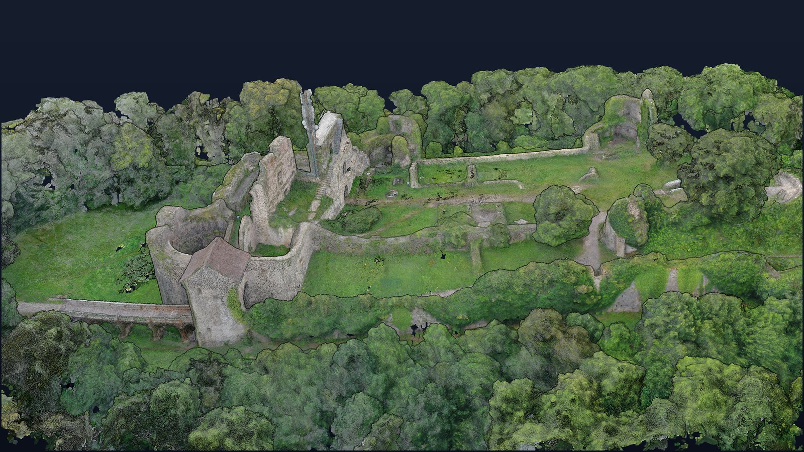 Küssaburg — Drone model: view from the north
