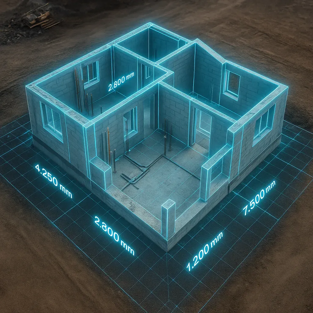 3D floor plan of a building as the basis for the scan-to-BIM workflow