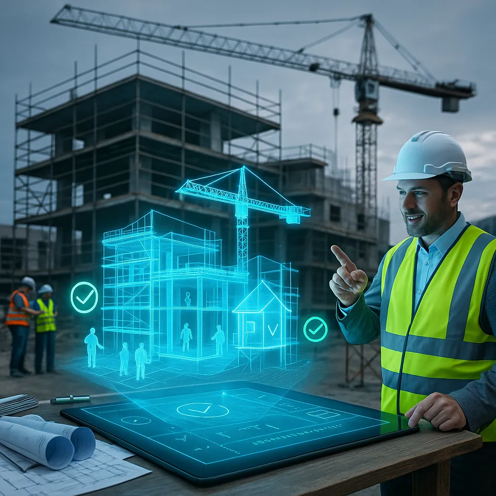 3D visualisation of an office space plan before renovation