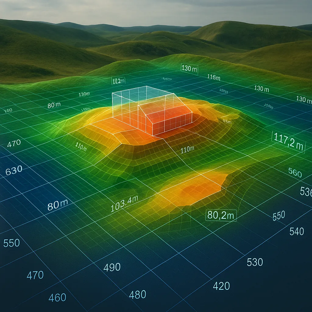 Volume analysis of a site based on drone data