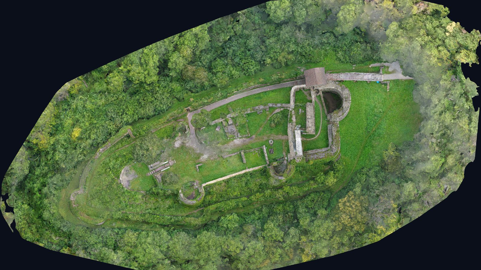 Orthophoto of the Küssaburg castle ruin