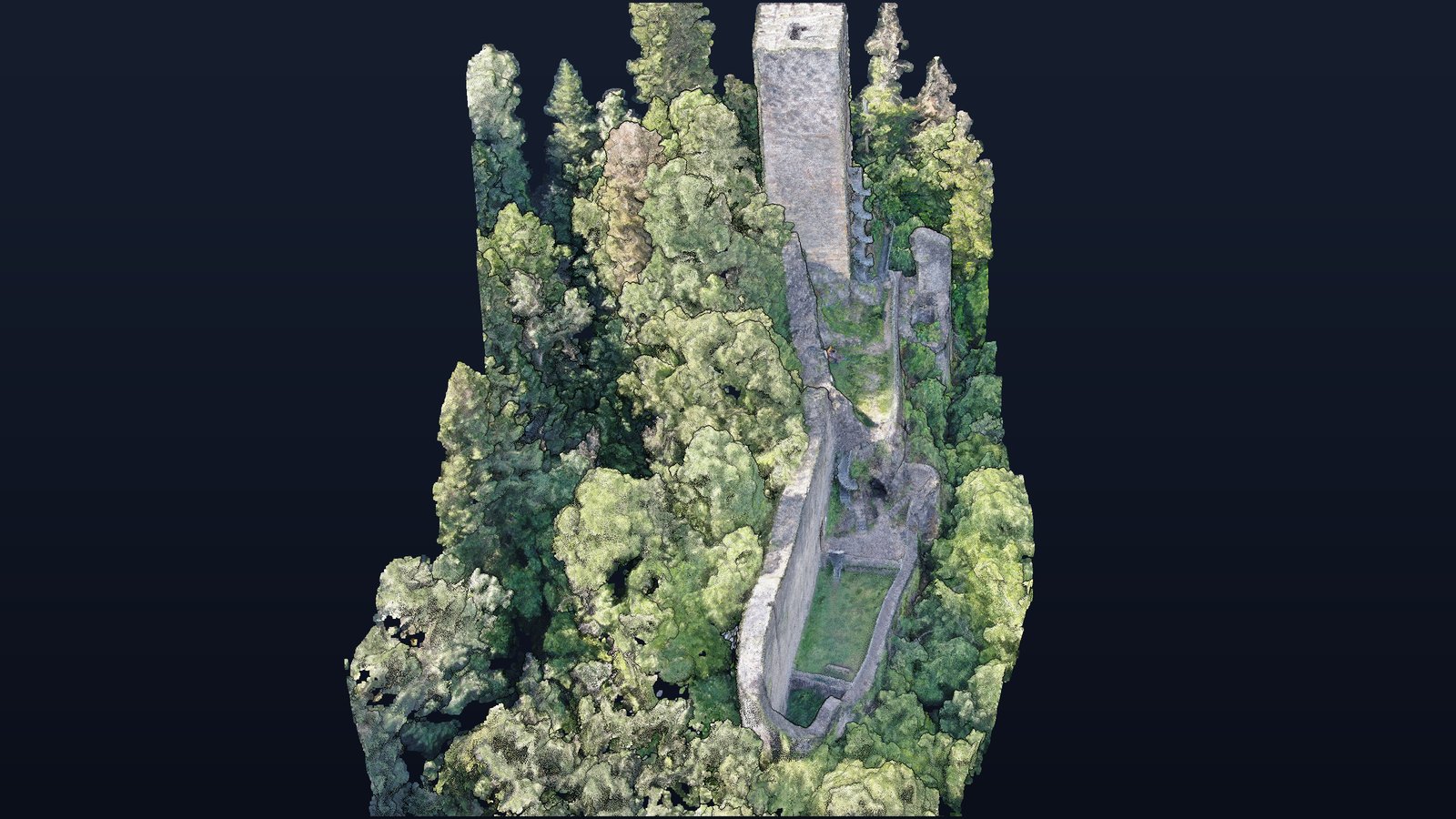Wieladingen castle ruin — 3D