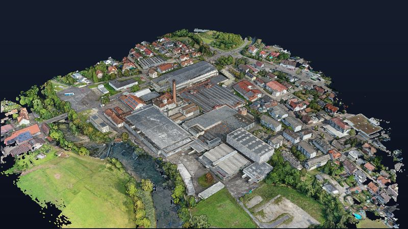 Lauffenmühle — Sommer 2023: Areal von Südosten