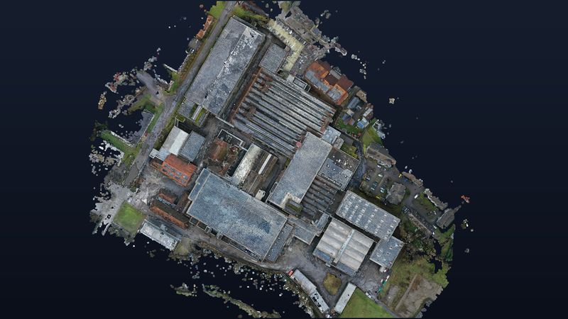 Lauffenmühle — Winter 2023/24: Draufsicht