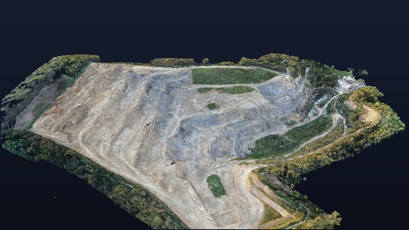 Steinbruch Villigen (AG) — Abbaugebiet von Süden