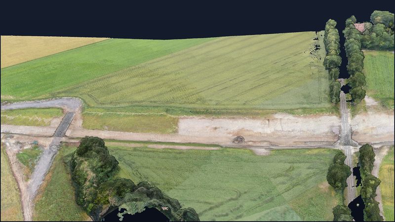 Umfahrung Lauchringen (B 34) — Trasse mit Bahnquerung