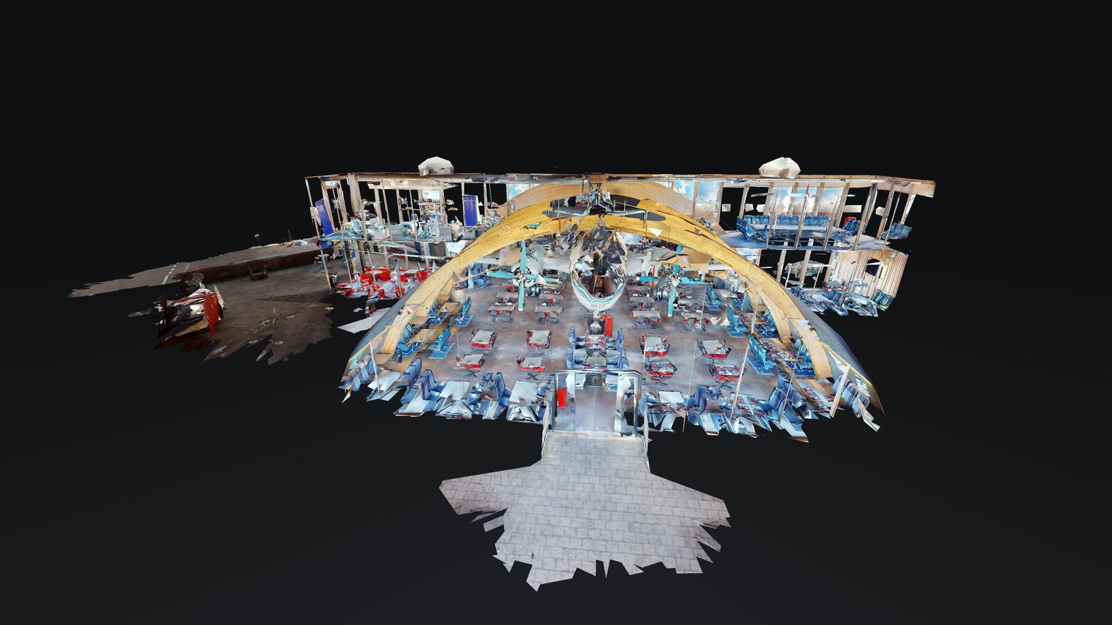 Runway 34 — 3D-Gesamtansicht (Dollhouse)